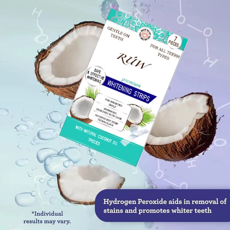 Whitening Strips, 7-Day Treatment (7 Packets - 2 Strips per Pack)- Enamel-Safe Strips for Sensitive Teeth - Non-Slip, Dry Strip